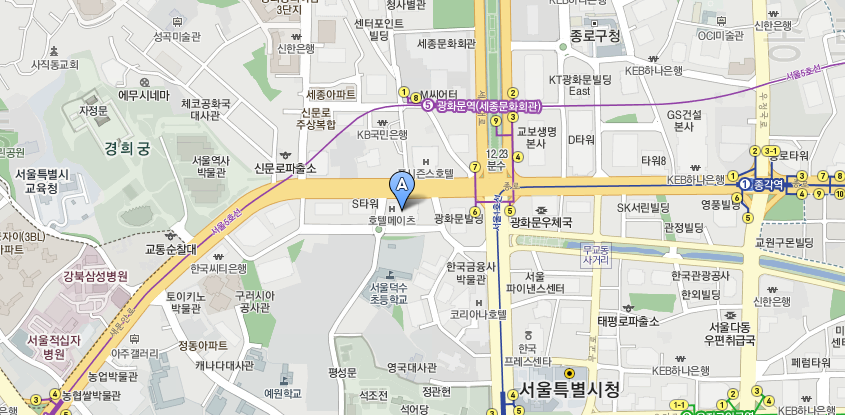 한국중앙자원봉사센터 구글 지도 캡쳐 화면 - 자세한 내용은 본문을 참고하세요